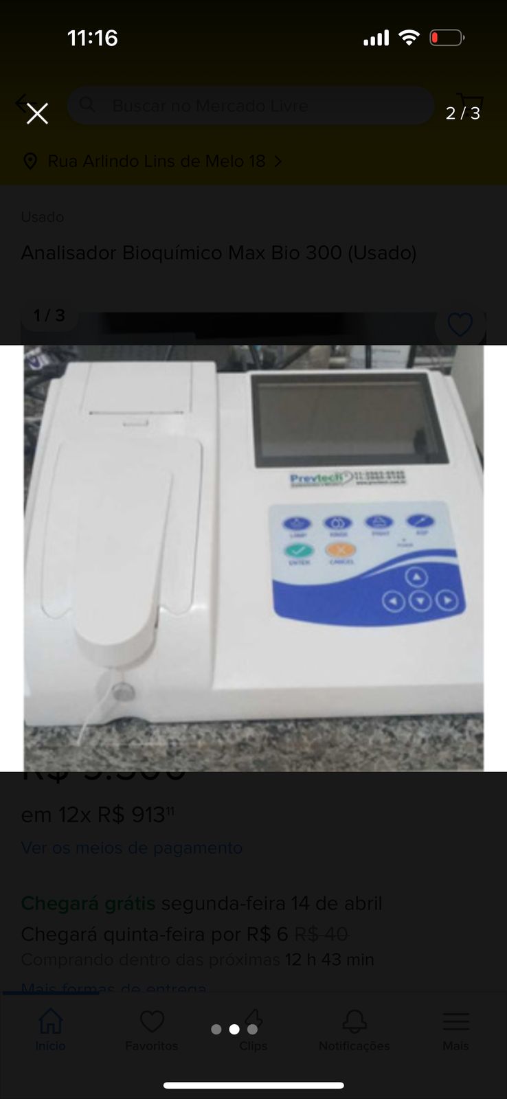 Analisador bioquímico Max Bio 300